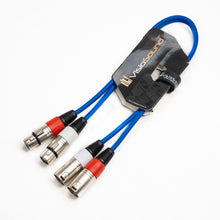 Load image into Gallery viewer, 2 x Male XLR to 2 x Female XLR Balanced Microphone Twin Lead / Audio Patch Cable - 3 Colours