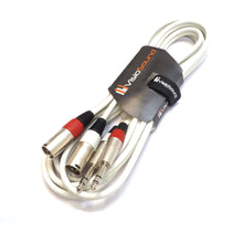 Load image into Gallery viewer, 2 x Male XLR to 2 x 6.35mm 1/4' Stereo TRS Jack Balanced Twin Lead / Patch Cable - 3 Colours