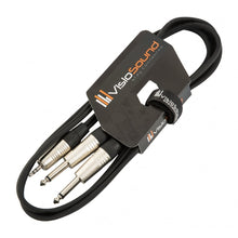 Load image into Gallery viewer, 3.5mm Stereo TRS Mini Jack to Twin 2 x 6.35mm Jack Lead / Aux MP3 Mixer Cable