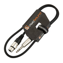 Load image into Gallery viewer, Female XLR to 6.35mm Stereo TRS Jack Lead / Balanced Signal / Audio Patch Cable