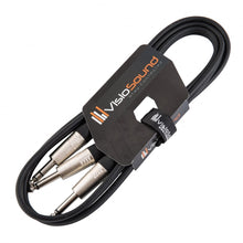 Load image into Gallery viewer, 6.35mm 1/4' Stereo TRS Jack to 2 x 6.35mm 1/4' Mono Jack Insert Cable / Y Lead