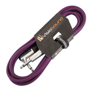 Guitar Lead 6.35mm 1/4' Mono Jack to Angled Jack / Instrument Cable / 6 Colours
