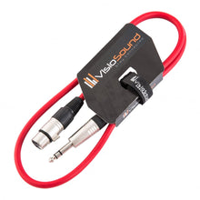 Load image into Gallery viewer, Female XLR to 6.35mm Stereo TRS Jack Lead / Balanced Signal / Audio Patch Cable