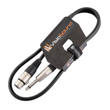Load image into Gallery viewer, Female XLR to 6.35mm 1/4" Mono Jack Lead / Microphone / Signal Cable / 6 Colours