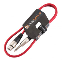 Load image into Gallery viewer, Female XLR to 6.35mm 1/4" Mono Jack Lead / Microphone / Signal Cable / 6 Colours
