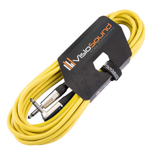 Guitar Lead 6.35mm 1/4' Mono Jack to Angled Jack / Instrument Cable / 6 Colours