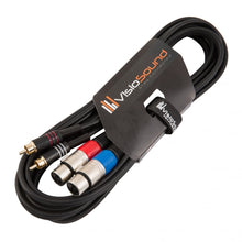 Load image into Gallery viewer, 2 x Female XLR to 2 x RCA Gold Phono Plug Twin Lead / Audio Signal Patch Cable