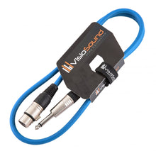 Load image into Gallery viewer, Female XLR to 6.35mm 1/4" Mono Jack Lead / Microphone / Signal Cable / 6 Colours
