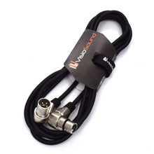 Load image into Gallery viewer, Right Angled Male XLR to Female XLR Mic Lead / Balanced Microphone / Patch Cable