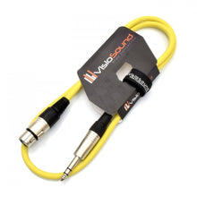 Load image into Gallery viewer, Female XLR to 6.35mm Stereo TRS Jack Lead / Balanced Signal / Audio Patch Cable