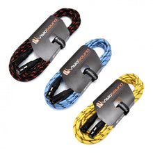 Load image into Gallery viewer, Premium Tweed Male to Female Gold XLR Mic Lead Braided Balanced Microphone Cable