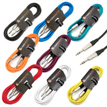 Load image into Gallery viewer, 6.35mm 1/4' Stereo TRS Jack to TRS Jack Lead / Balanced Signal Audio Patch Cable