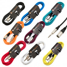 Load image into Gallery viewer, Male XLR to 6.35mm Stereo TRS Jack Lead / Balanced Signal / Audio Speaker Cable