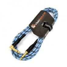 Load image into Gallery viewer, Premium Tweed Guitar Bass Lead / 6.35mm 1/4" Angled Jack / Braided Instrument Cable