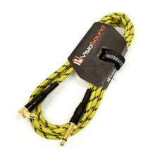 Load image into Gallery viewer, Premium Tweed Guitar Bass Lead / 6.35mm 1/4" Angled Jack / Braided Instrument Cable
