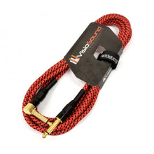 Load image into Gallery viewer, Premium Tweed Guitar Bass Lead / 6.35mm 1/4" Angled Jack / Braided Instrument Cable