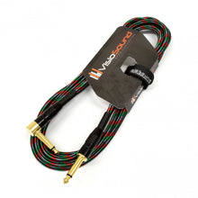 Load image into Gallery viewer, Premium Tweed Guitar Bass Lead / 6.35mm 1/4" Angled Jack / Braided Instrument Cable