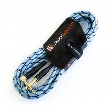 Load image into Gallery viewer, Premium Tweed Guitar Bass Lead / 6.35mm 1/4" Angled Jack / Braided Instrument Cable