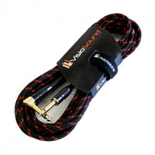 Load image into Gallery viewer, Premium Tweed Guitar Bass Lead / 6.35mm 1/4" Angled Jack / Braided Instrument Cable