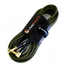 Load image into Gallery viewer, Premium Tweed Guitar Bass Lead / 6.35mm 1/4" Angled Jack / Braided Instrument Cable