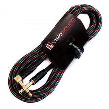Load image into Gallery viewer, Premium Tweed Guitar Bass Lead / 6.35mm 1/4" Angled Jack / Braided Instrument Cable