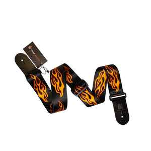 Guitar Strap - 2" Nylon Cotton for Bass, Electric and Acoustic Guitars