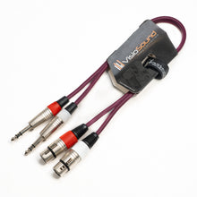 Load image into Gallery viewer, 2 x Female XLR to 2 x 6.35mm 1/4&#39; Stereo TRS Jack Balanced Twin Lead / Patch Cable - 3 Colours
