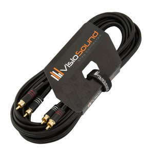 Twin Phono 2 x RCA to 2 x RCA Phono Plug Twin Lead / Stereo DJ Hi-Fi Audio Cable