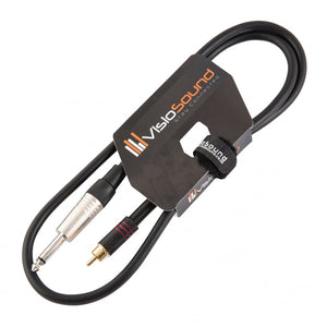6.35mm 1/4" Mono Jack Plug to Single RCA Phono Audio Lead / Signal / Patch Cable