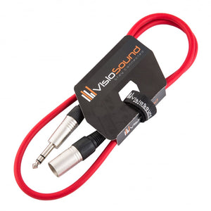 Male XLR to 6.35mm Stereo TRS Jack Lead / Balanced Signal / Audio Speaker Cable