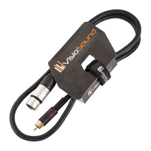 Load image into Gallery viewer, Female XLR to Single RCA Gold Phono Plug Audio Lead / Signal / Patch Cable
