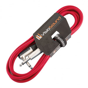 Guitar Lead 6.35mm 1/4' Mono Jack to Angled Jack / Instrument Cable / 6 Colours