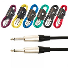 Load image into Gallery viewer, Guitar Lead 6.35mm Mono Jack to Jack / Instrument Cable / Patch Lead / 6 Colours
