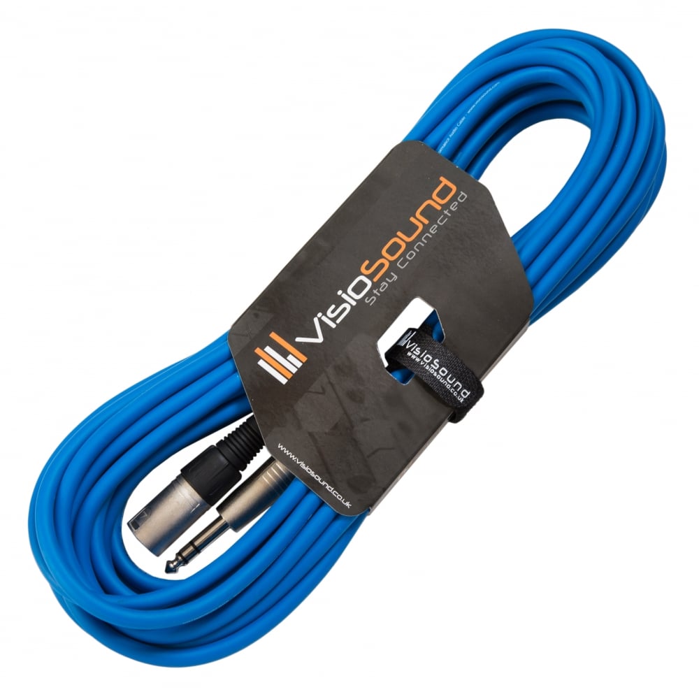 Male XLR to 6.35mm Stereo TRS Jack Lead / Balanced Signal / Audio Speaker Cable