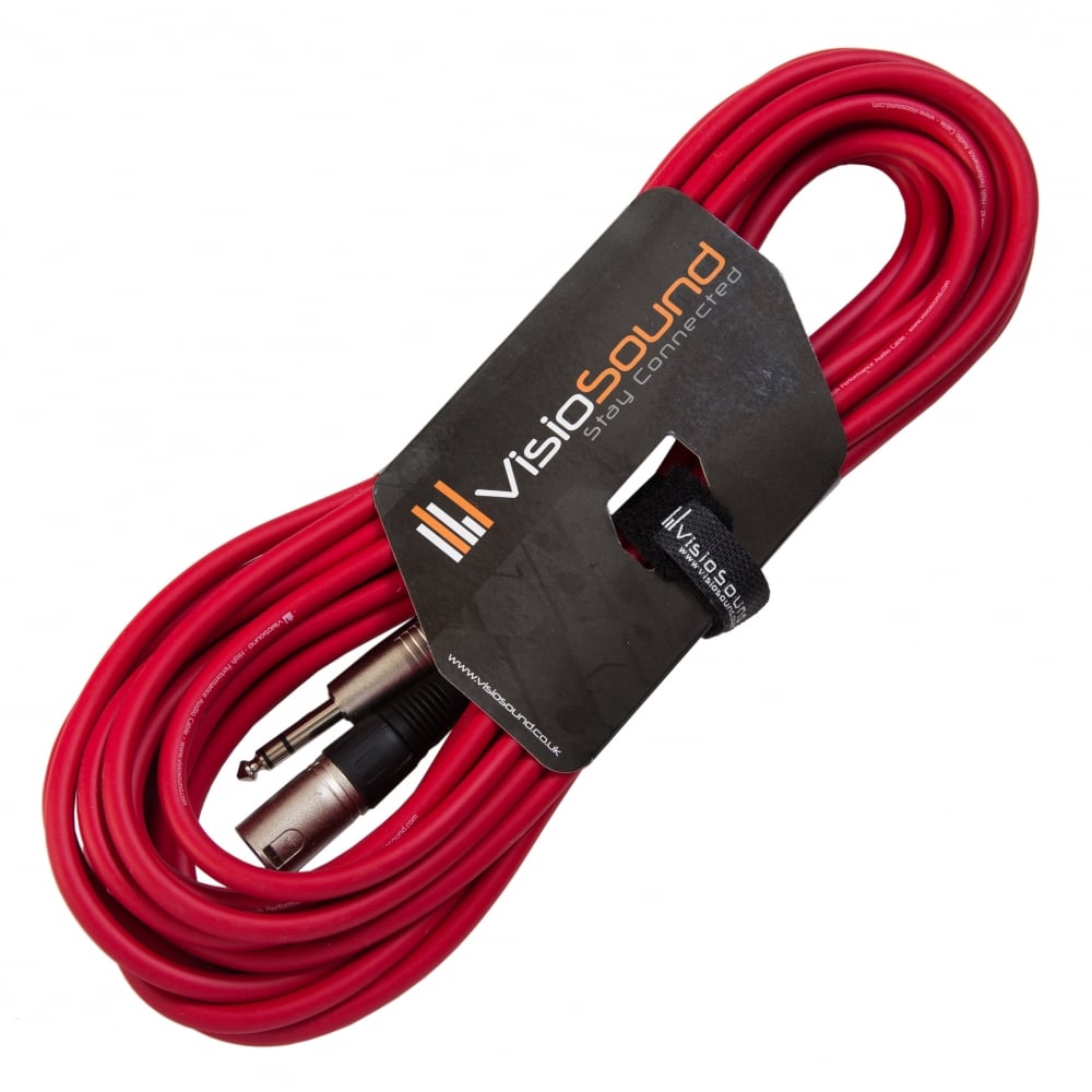Male XLR to 6.35mm Stereo TRS Jack Lead / Balanced Signal / Audio Speaker Cable