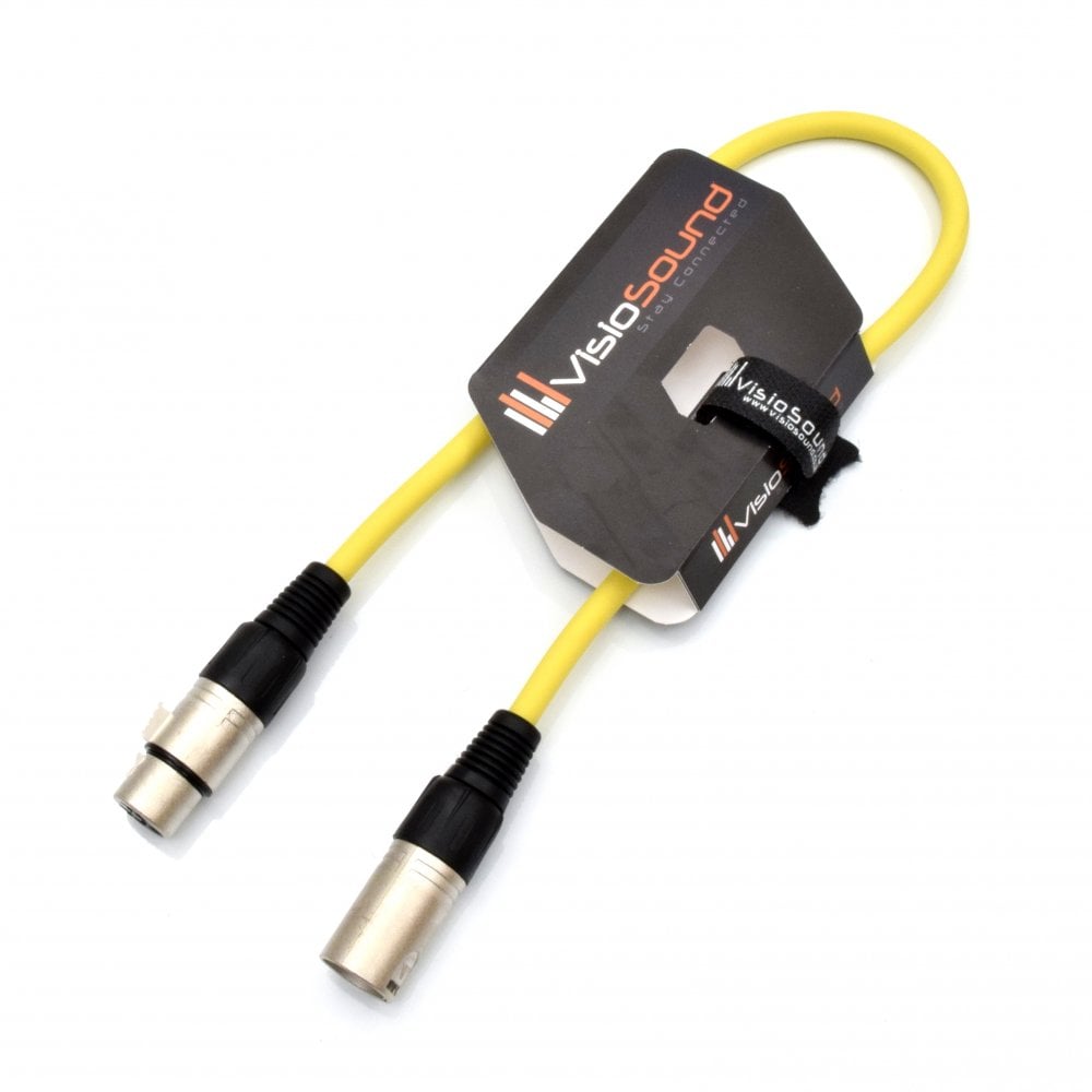 Male to Female XLR Mic Lead / Balanced Microphone / Mic Patch Cable / 7 Colours