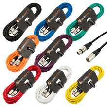 Load image into Gallery viewer, Male to Female XLR Mic Lead / Balanced Microphone / Mic Patch Cable / 7 Colours
