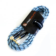 Load image into Gallery viewer, Premium Tweed Guitar Bass Lead / 6.35mm 1/4&quot; Angled Jack / Braided Instrument Cable
