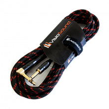 Load image into Gallery viewer, Premium Tweed Guitar Bass Lead / 6.35mm 1/4&quot; Angled Jack / Braided Instrument Cable
