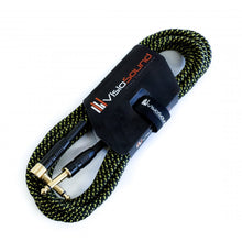 Load image into Gallery viewer, Premium Tweed Guitar Bass Lead / 6.35mm 1/4&quot; Angled Jack / Braided Instrument Cable
