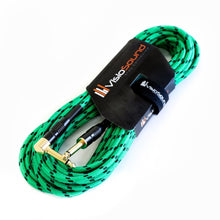 Load image into Gallery viewer, Premium Tweed Guitar Bass Lead / 6.35mm 1/4&quot; Angled Jack / Braided Instrument Cable
