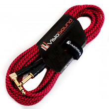 Load image into Gallery viewer, Premium Tweed Guitar Bass Lead / 6.35mm 1/4&quot; Angled Jack / Braided Instrument Cable
