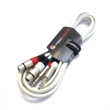 Load image into Gallery viewer, 2 x Female XLR to 2 x 6.35mm 1/4&#39; Stereo TRS Jack Balanced Twin Lead / Patch Cable - 3 Colours
