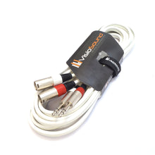 Load image into Gallery viewer, 2 x Male XLR to 2 x 6.35mm 1/4&#39; Stereo TRS Jack Balanced Twin Lead / Patch Cable - 3 Colours
