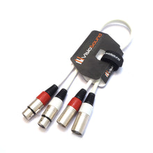 Load image into Gallery viewer, 2 x Male XLR to 2 x Female XLR Balanced Microphone Twin Lead / Audio Patch Cable - 3 Colours
