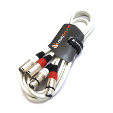 Load image into Gallery viewer, 2 x Male XLR to 2 x Female XLR Balanced Microphone Twin Lead / Audio Patch Cable - 3 Colours
